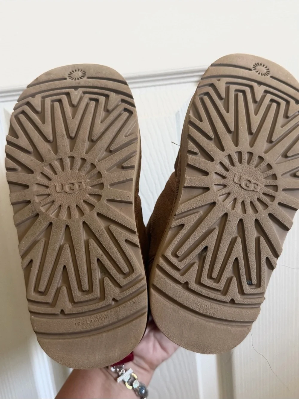 UGG Kids Brown Suede Platform Zip Ankle Boot